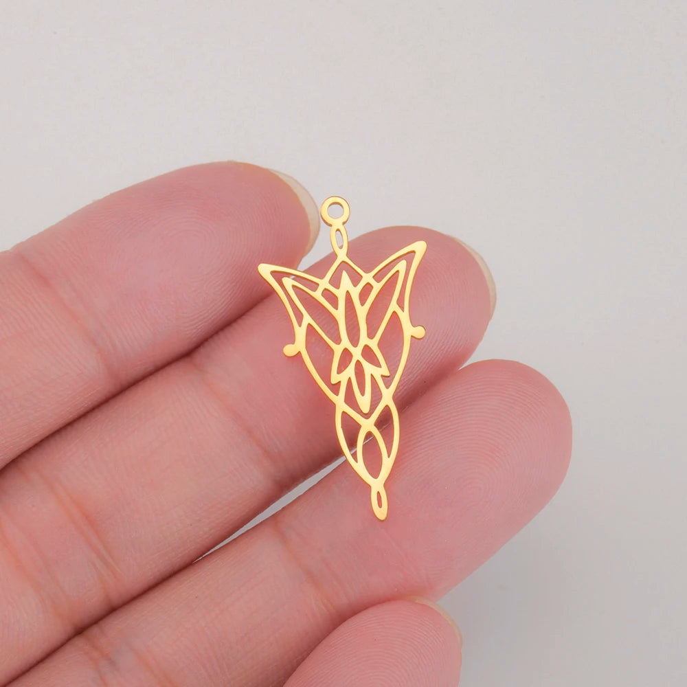 Dawapara Arwen Evenstar Pendant for Jewelry Sacred Geometric DIY Charms Blessings Symbol Stainless Steel Accessories