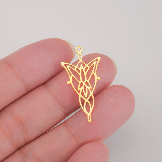 Dawapara Arwen Evenstar Pendant for Jewelry Sacred Geometric DIY Charms Blessings Symbol Stainless Steel Accessories