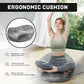 Memory Foam Meditation Cushion with Ergonomic Support | Gray Washable Zafu Pillow for Yoga, Sitting & Reading | Hip, Knee & Leg
