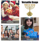 7 Branch Menorah Candle Holder Jerusalem Temple 12 Tribes of Israel Menorah with Aaron Rod Manna Vessel and Tablets 5.11-inch