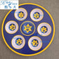 Jewish 6-Section Passover Seder Plate - Kosher, Melamine/Plastic/Silicone/Disposable Paper, with Food Labels & Elegant Designs