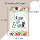 A5 Notebook Note Book Motivational Quote - I Can and I Will - Sketch Writing Blank Journal Success Notepad New Job Graduation