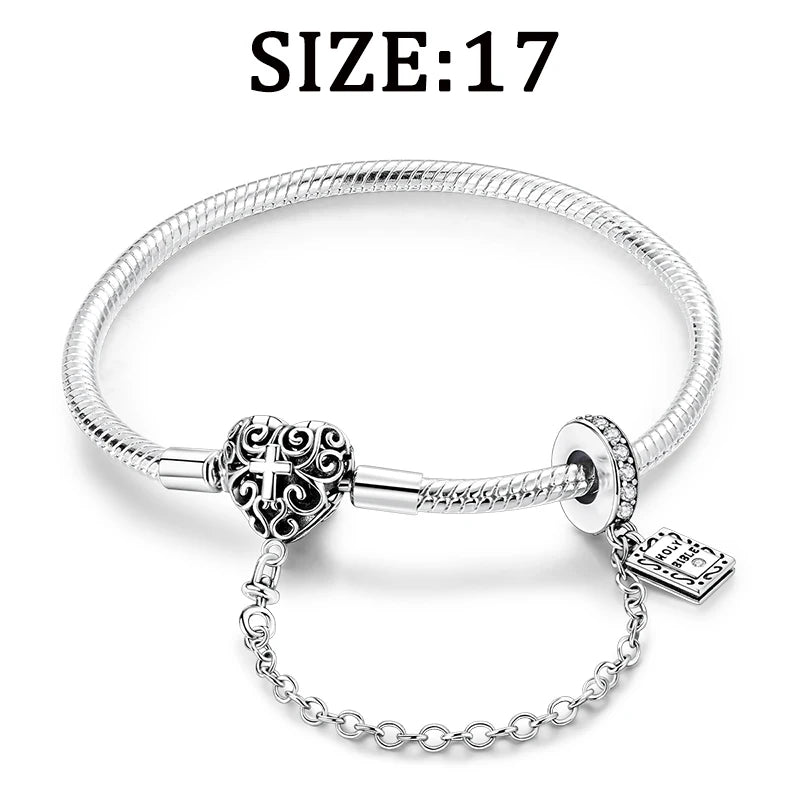 925 Sterling Silver Earrings Rings Necklaces Bracelets For Woman Cross Christianity Drop Earring Fit Charms DIY Fine Jewelry
