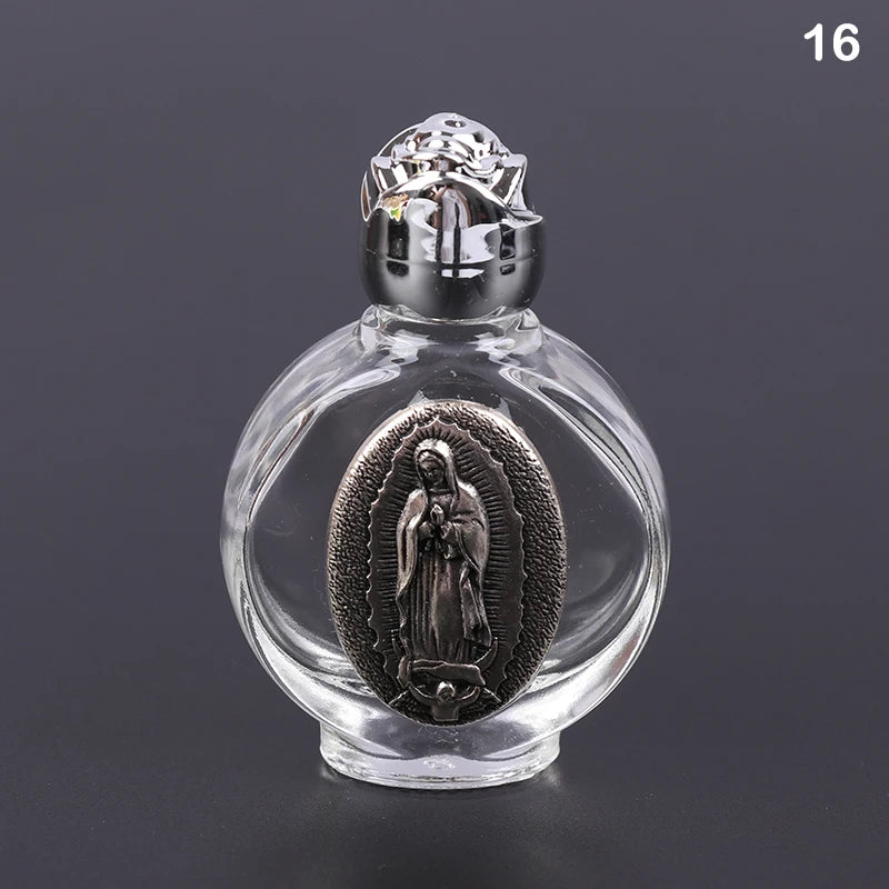 Empty Holy Water Jesus Bottle Religious Bottle Christian Baptism Supplies Refillable Portable Cosmetic Packaging Empty Bottle