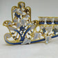 Hanukkah Hand Painted Enamel Menorah Candelabra Chanukah Temple Candlesticks 9 Branches Candle Holder
