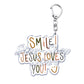 Jesus Loves You Letter Keychains Christian God Bible Quote Keyring for Accessories Bag Pendant Key Chain Jewelry Fans Lover Gift