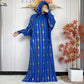 New Long Sleeves Two-Hat Abaya Loose Muslim Ramadan For Women Prayer Clothes Dubai Turkey Islam Dress African Kaftan Women Dress