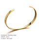 ELANDIS Stainless Steel Open Bangle Minimalist Men's Jewelry Fashion Platinum Bracelet Popular Couple Holiday Gift
