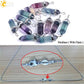 CSJA Fluorite Crystals Necklaces Pendants Suspension Quartz Natural Gem Stone Necklace for Women Hexagonal Reiki Healing G954