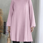 ZANZEA O Neck Islamic Hijab Abaya Blusas Solid Raglan Sleeves Casual 2024 Fall Long Tops Women Pleated Muslim Fashion Blouses