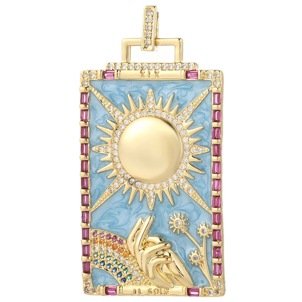 Bohemian Star Sun Moon Charms for Jewelry Making Cute Enamel Planet Gold Color Diy Earrings Necklace Bracelet High Quality