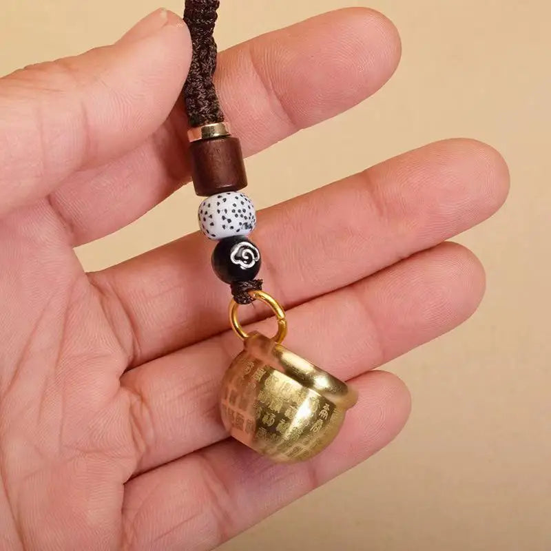 Chinese Feng Shui Gourd Keychain With Five Emperors Money Lucky Pendant Creative Wealth Key Ring Home Office Women Men Bag Charm