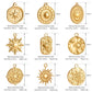 3pcs/Lot Stainless Steel Casting Sunburst Sun Moon Star Charms Pendant For DIY Necklace Bracelet Earrings Jewelry Accessories