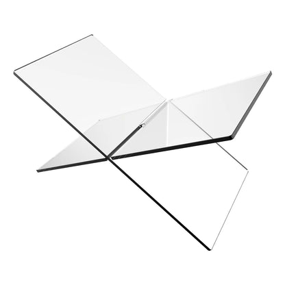 Acrylic Reading Bookshelf, Magazine Book Tray Rack, Creative Desktop Album X-shaped Display Rack
