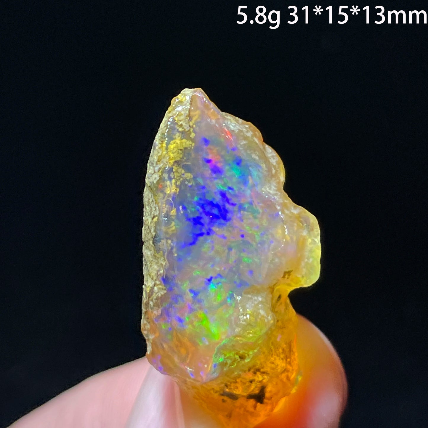 Natural Colorful Ethiopia Opal (Need In Water) Rare Gem Stone Mineral Healing Quartz Crystals Gemstone Shooting under lighting