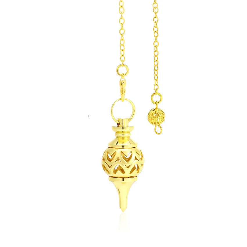 Cone 100% Copper Brass Metal Pendant Pendulum for Divination Dowsing Reiki Healing Egyptian Isis Pendulos Professional  A001