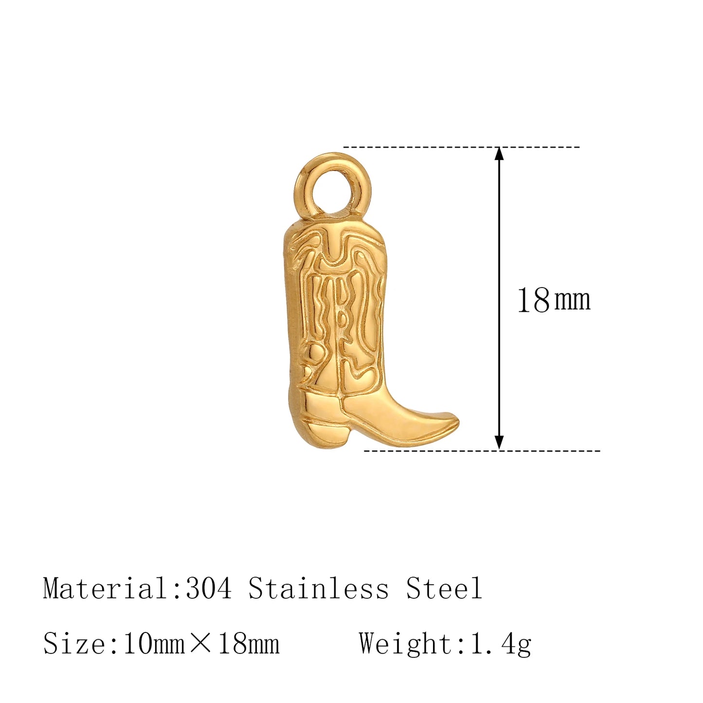3Pcs Stainless Steel Cowboy Hat/Boot/Horseshoes Charms Astrology Celestial Sun Star Pendant DIY Necklace Bracelet Jewelry Making