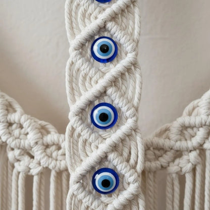 Evil Eye Wall Hanging Tassels Handwoven Tassel Wall Hanging Evil Eye Tapestry Easy to Hang Long-Lasting for Bedroom