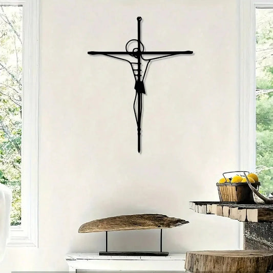 Vintage Iron Crucifix Wall Decor Jesus Christ Cross Christian Home Gift