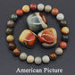 Natural Stone Real Red Jasper Prayer Bead Bracelet Women Men Rosary Stretch Elastic Bracelets Yoga Meditation Jewelry Wholesale