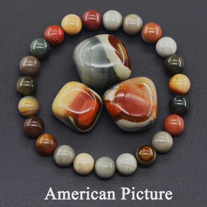 Natural Stone Real Red Jasper Prayer Bead Bracelet Women Men Rosary Stretch Elastic Bracelets Yoga Meditation Jewelry Wholesale