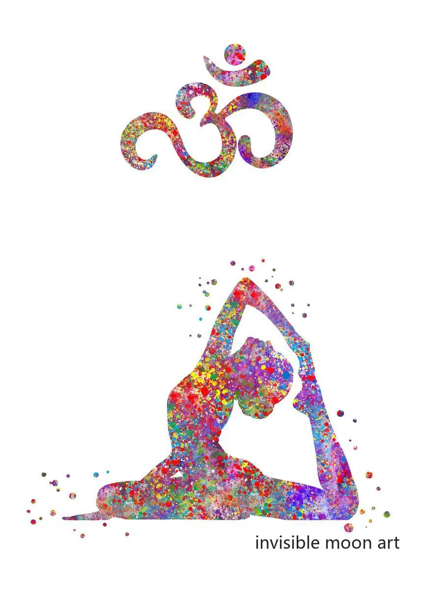 Spirituality Yoga Tree Khanda Sikh Symbol Couple Meditation  Art Poster Canvas Painting Wall Prints Picture Yoga Room Home Decor