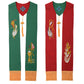 Clergy Stole Church Overlay Double Sided Cross Gold Tassels Scarf for Priest Choir