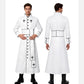 2026 Medieval clergy cosplay, priest robe, Roman jumpsuit, standing collar, costume LAQ