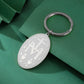 Dawapara Virgin Mary Double Sides Pendant Keychain  Mother of God Sacred Hearts of Jesus Stainless Steel Keyring Accessories