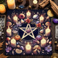 Gothic Decorative Tablecloth Tarot Tablecloth Tarot Enthusiast Astrology Ritual Cloth Polyester Altar Decorative Pad