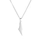 Teamer Israel Map Star of David Pendant Necklace for Women Men Jewish Stainless Steel Necklace Ethnic National Jewelry Wholesale