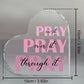 Christian Gifts For Women Faith, Prayer Gifts For Women, Inspirational Bible Verse Heart Acrylic Sign, Pink Prayer Christian Dec