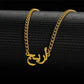 Islam Pendant Necklace Personalized Arabic Name Necklace Stainless Steel Wave Chain for Women Men Wedding Jewelry Gift