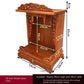 Standing Cabinet with Buddhist Nativity, Solid Wood, God of Wealth