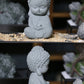 Buddha Stone Statue Little Buddhist Monks Tibetan Buddhism Figurines Zen Garden Ornament Meditation Home Aquarium Decoration