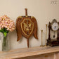 Holy Sword Archangel Michael Shield Wood Carving, Christian Wall Hanging Decoration Wooden Icon Art