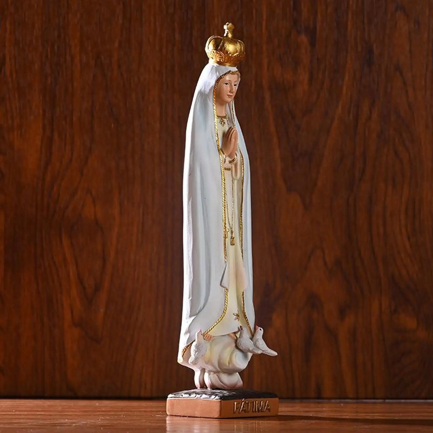 Blessed Mary Statue with on Her Head, 2.36x2.17x8.27 Inch Small