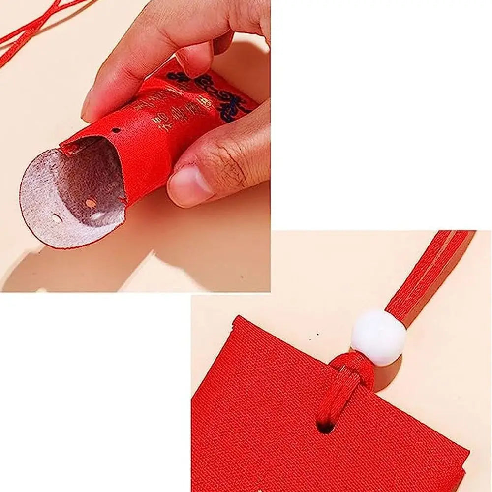 Lucky Spiritual Salt Pouch Spiritual Salt with Sachet Buddhist Spiritual Salt Pouch Necklace Amulet Blessing Sachets Pendant
