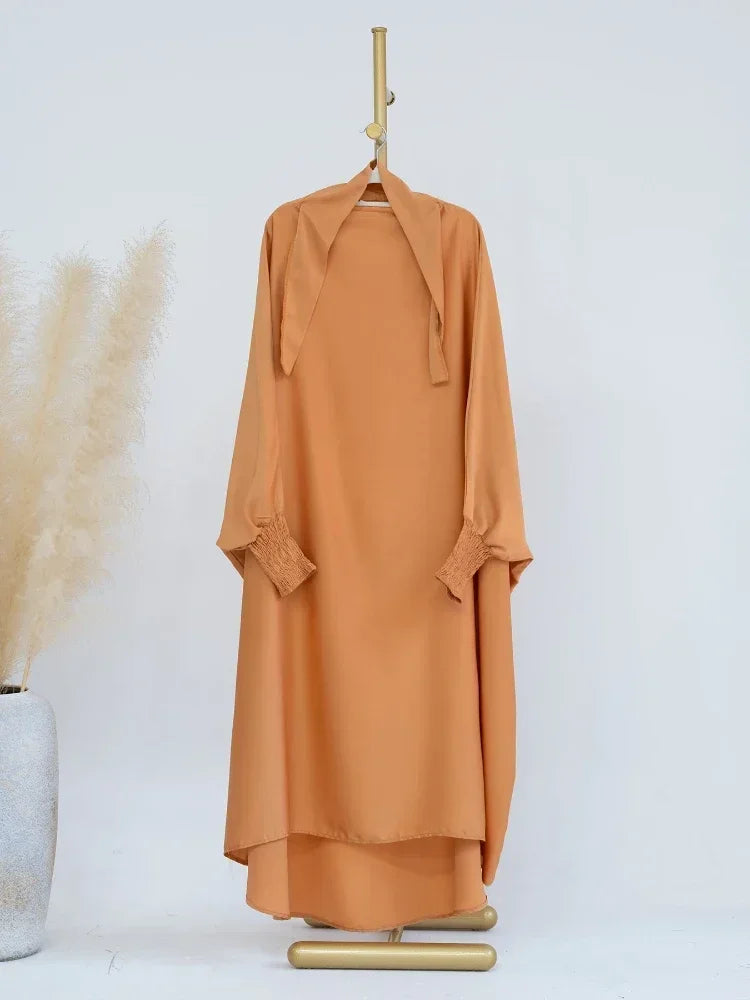 Ramadan Muslim Dress Girls Kids Prayer Garment Hijab Dress Child Hooded Abaya Full Cover Niqab Islam Dubai Eid Robe 2026 Jilbab