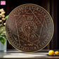 Heavy Metal Archangel Michael Seal Amulet - 2D Flat Wall Decor for Home Protection, Handmade Hebrew Aramaic Evil Eye Talisman
