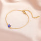 Lucktune Stainless Steel Turkey Evil Eye Bracelets for Women Flat Blue Evil Eye Lucky Chain Charm Bracelet Jewelry Pulsera Gifts