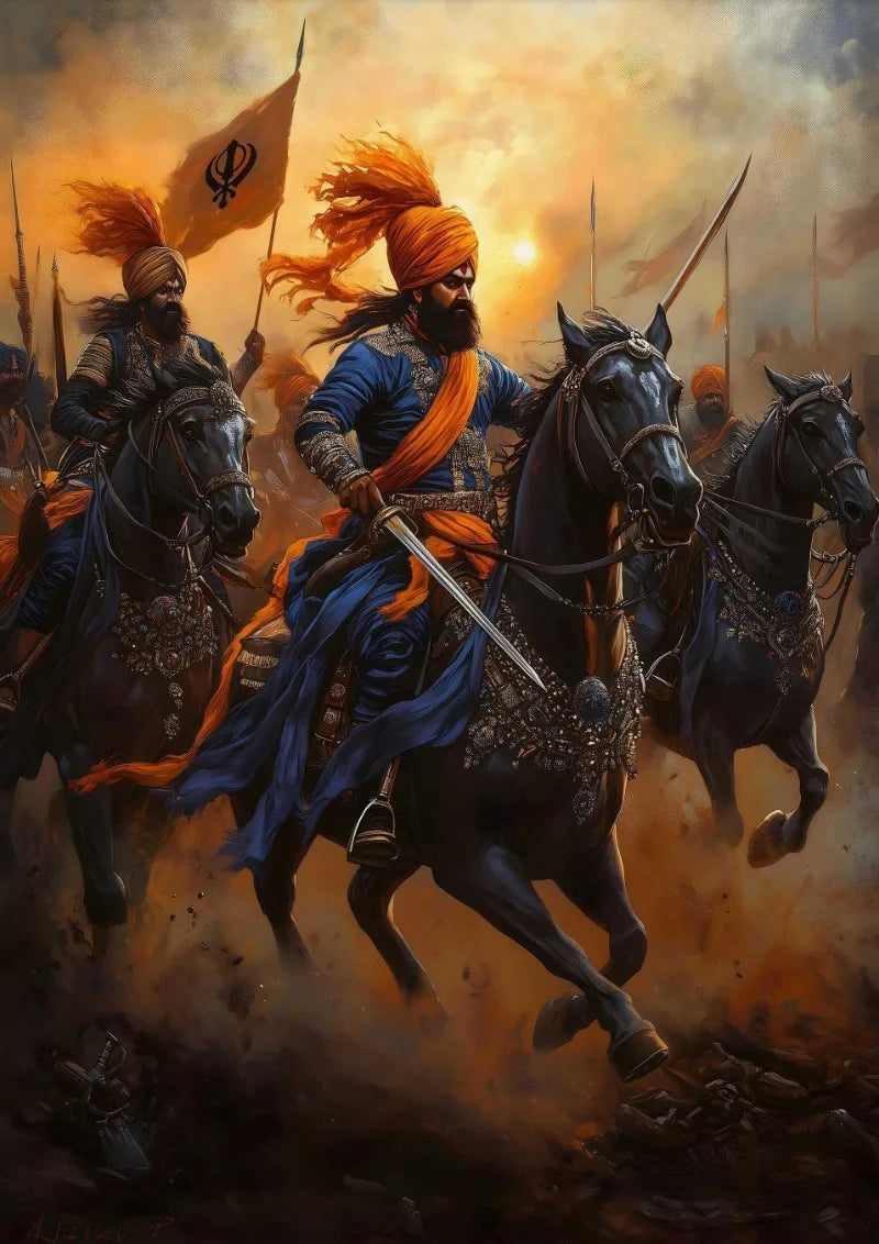 Khalsa Sikh Bold Warrior Retro Religion Poster Print Wall Art Pictures Canvas Painting Living Room Bedroom Home Decor Gift