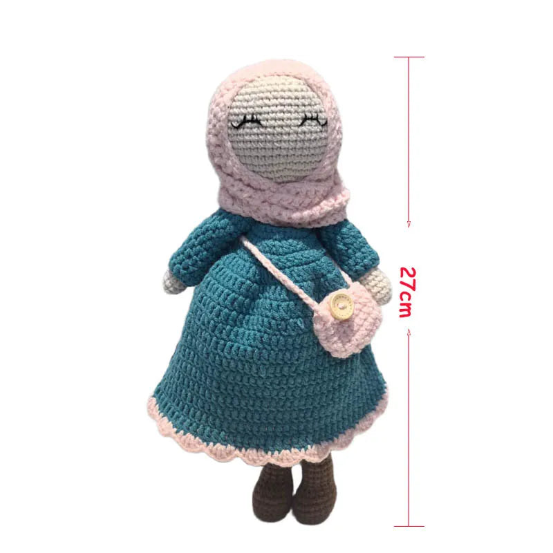 Knitted Islamic Toys Crochet Dolls Hijab Muslim Quran Ramadan Kids Halal Eid Al-Fitr Gifts Educational Plush Dolls