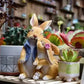 Pastoral Simulation Animal Resin Rabbit Couple Ornament Outdoor Garden Balcony Figurines Crafts Courtyard Accessories Decoration