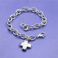 925 Sterling Silver Unique Cross Bracelets For Women Fashion Costume Jewelry 20cm 8inch Wedding Accessories Christmas Gifts