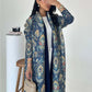 Muslim Pleated Abaya Stretch Open Dress Dress Women Eid Maxi Caftan Cardigan Robe Print Dubai Kaftan Islam Vestidos Jalabiya