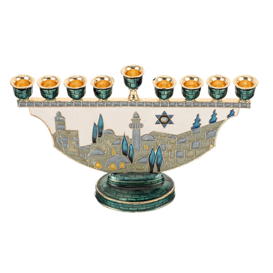 9 Branch Candle Holder for Hanukkah Menorah Candelabrum 9 Head Candlestick Stand for Christmas Party Wedding Celebration Decor