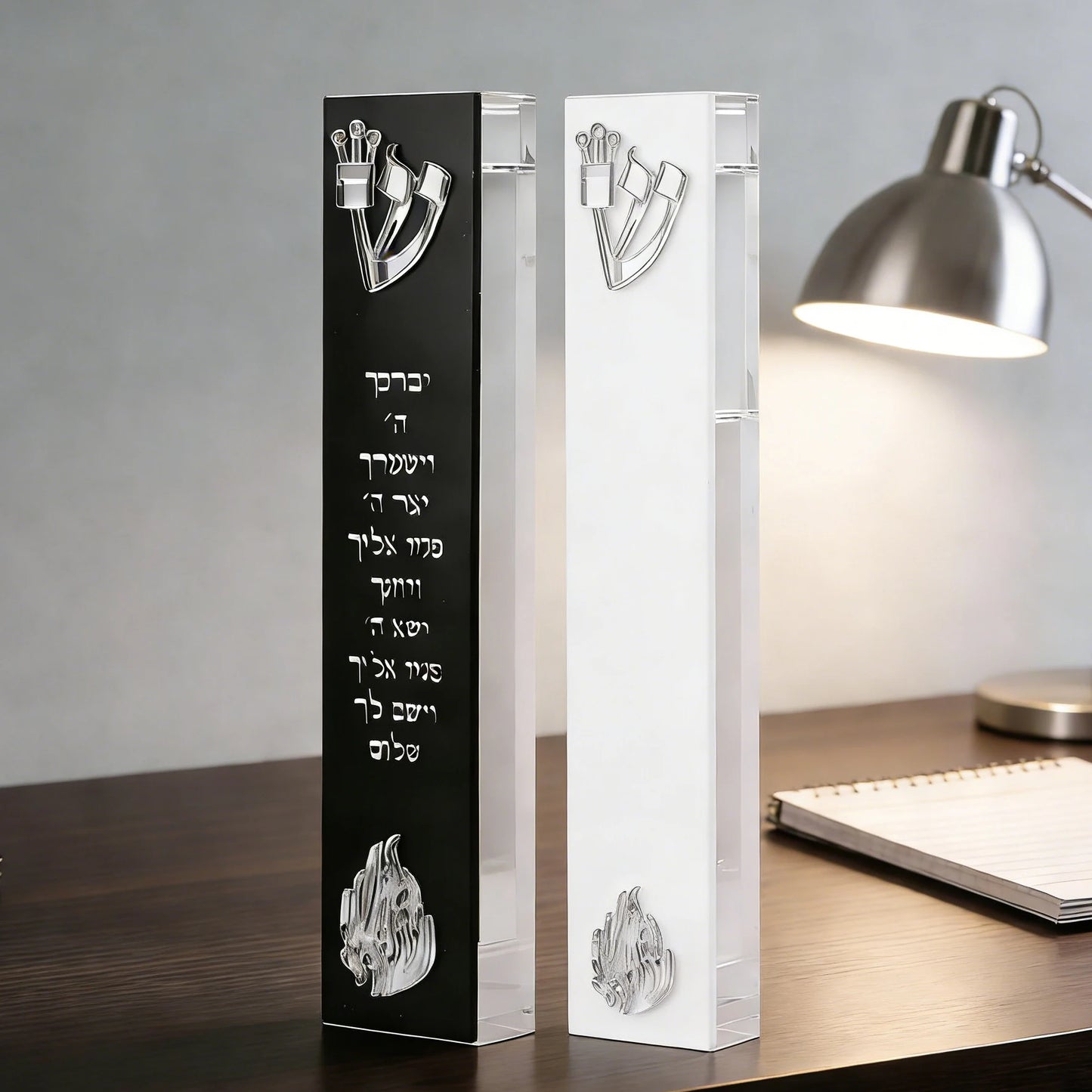 Personalized  Acrylic 3D Cut Jewish Mezuzah with Home Blessing&Name Custom Mezuzah Case Judaica Gift New Home Jewish Gift