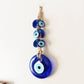 Evil Eye Glass Blue Turkish Evil Eye Pendant Wall Hanging Crystal Beads for Home Decor Living Room Wall Decoration Amulet Gift