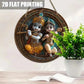 Charming Round Krishna & Radha Wall Ornament: Traditional Hindu Present, Rustic Spiritual Decor Piece